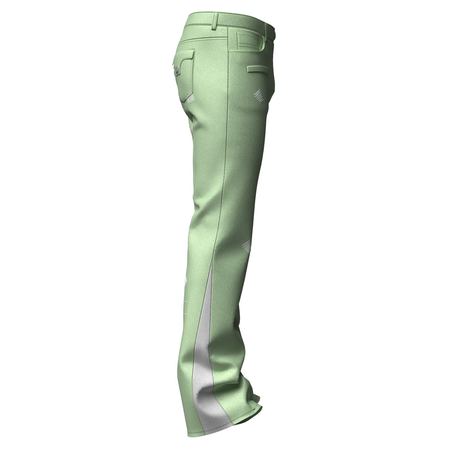 Mint Green “Sig T” Leather Pants