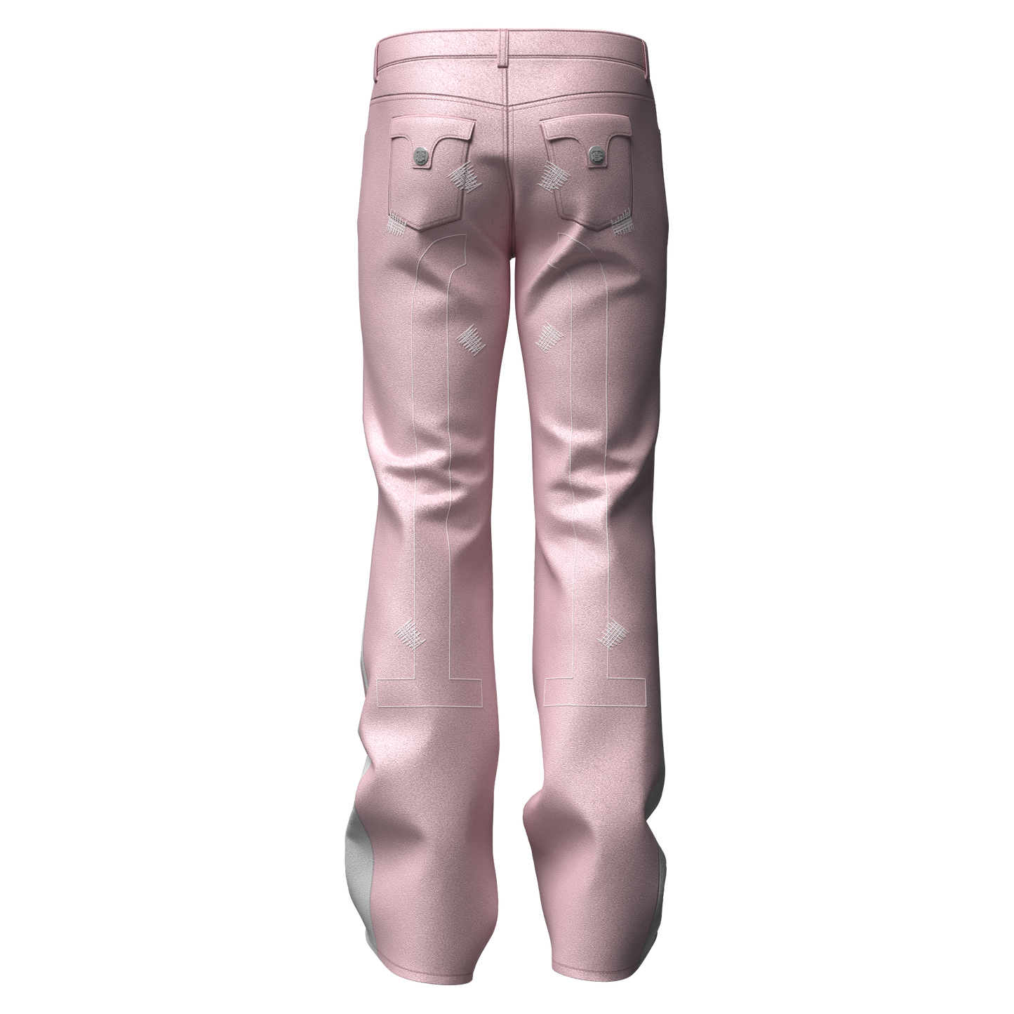 Salmon Pink “Sig T” Leather Pants