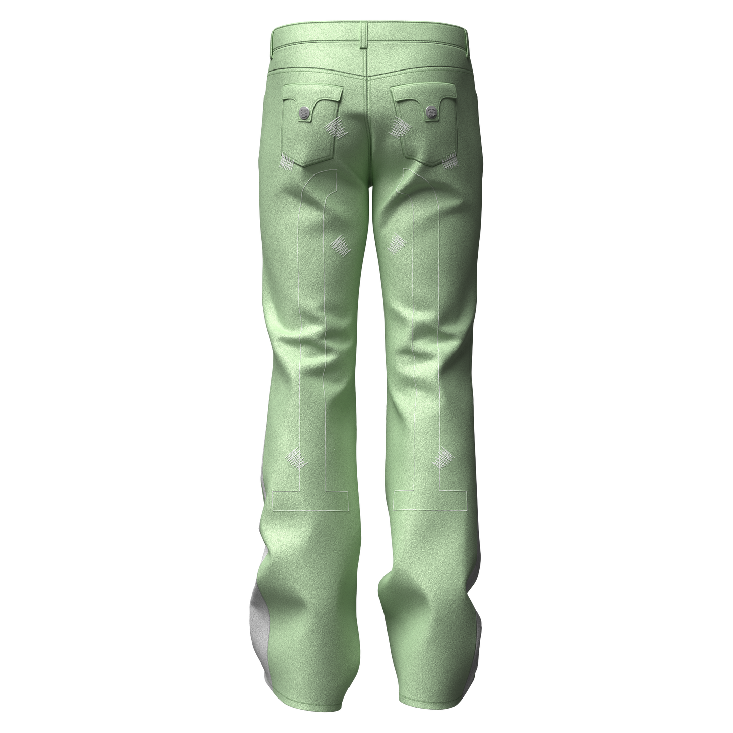 Mint Green “Sig T” Leather Pants