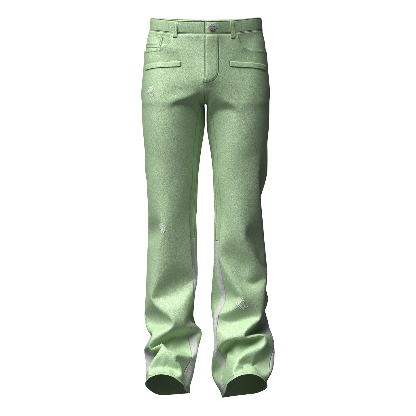 Mint Green “Sig T” Leather Pants