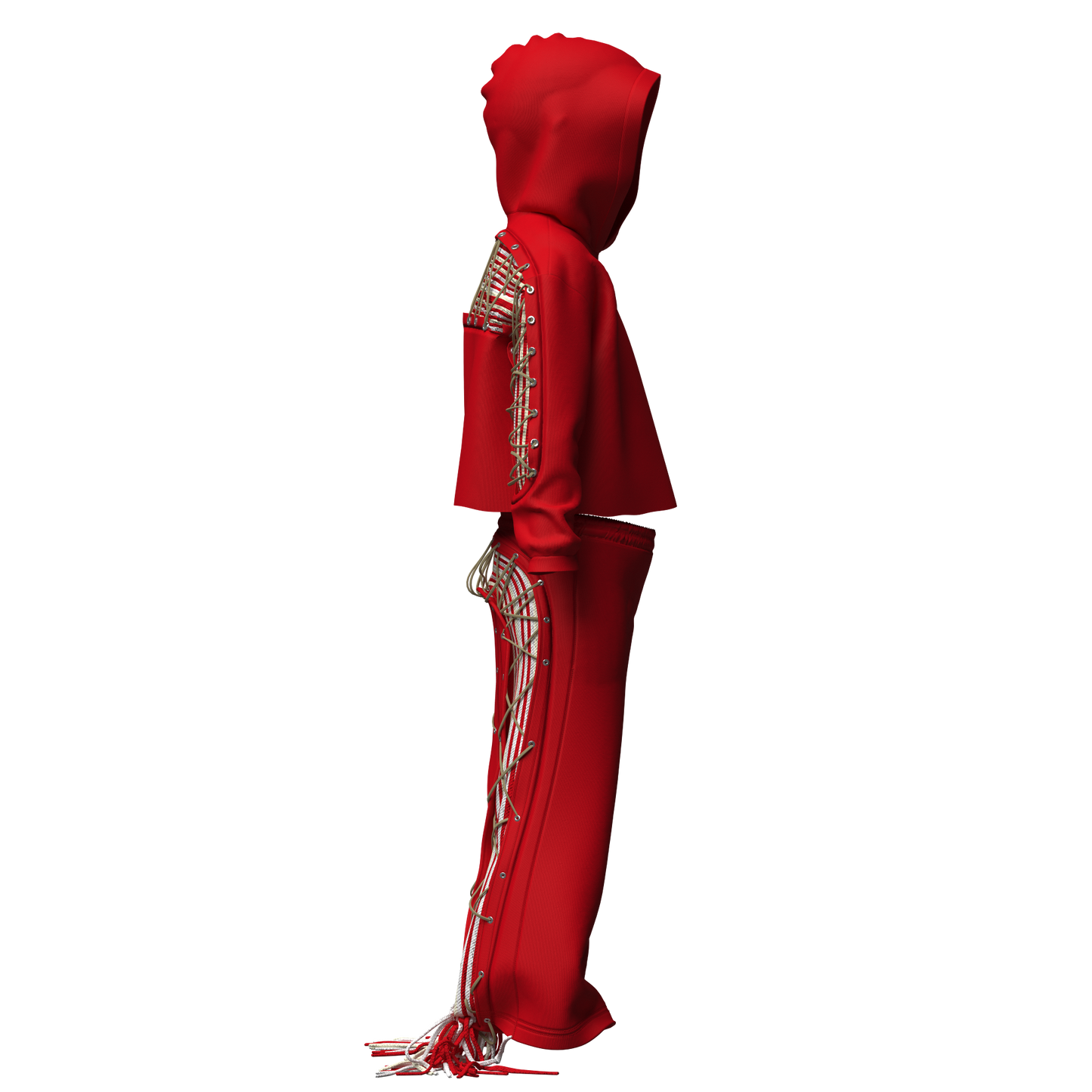 Kids Racing Red "Cords" Sweatsuit