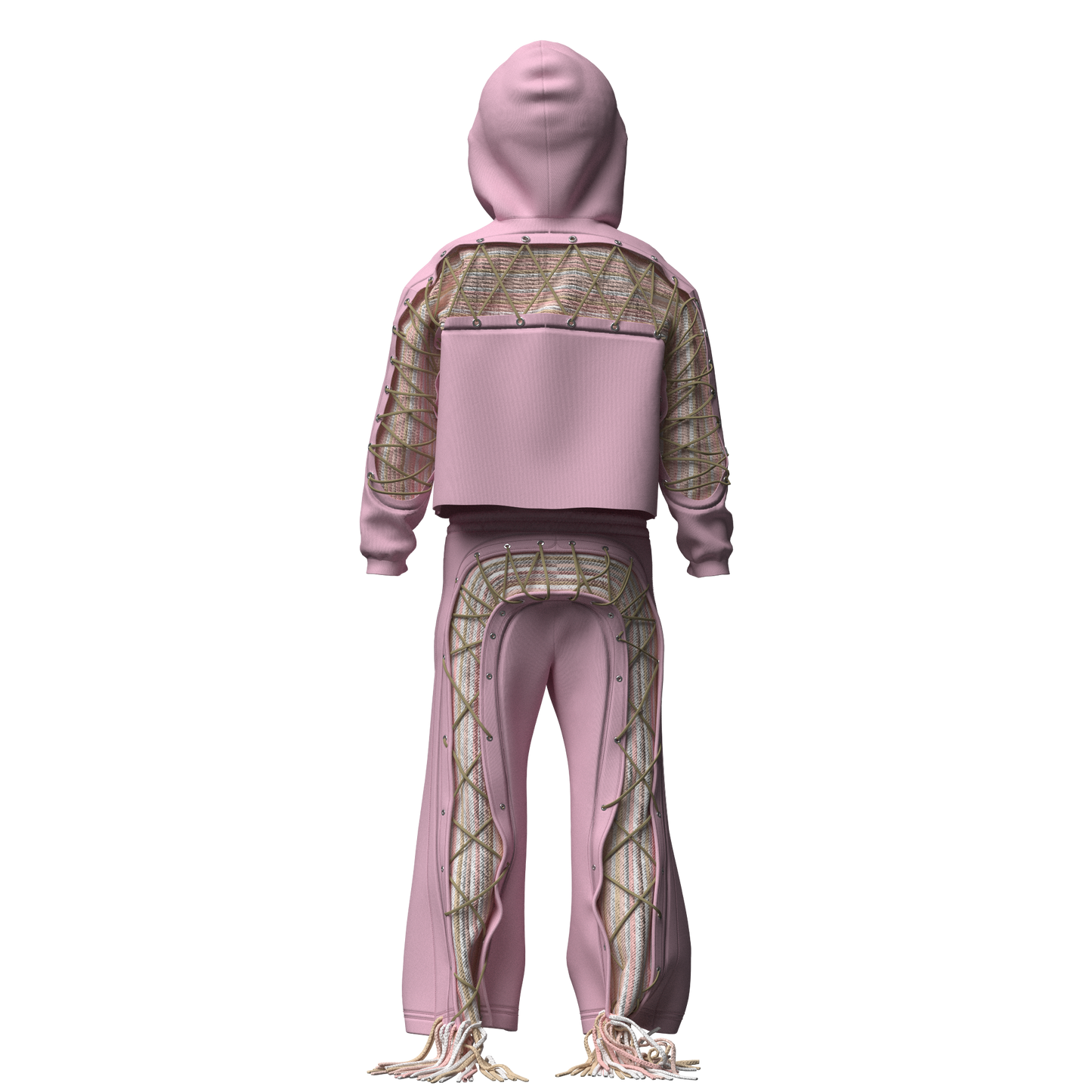 Kids Salmon Pink "Cords" Sweatsuit