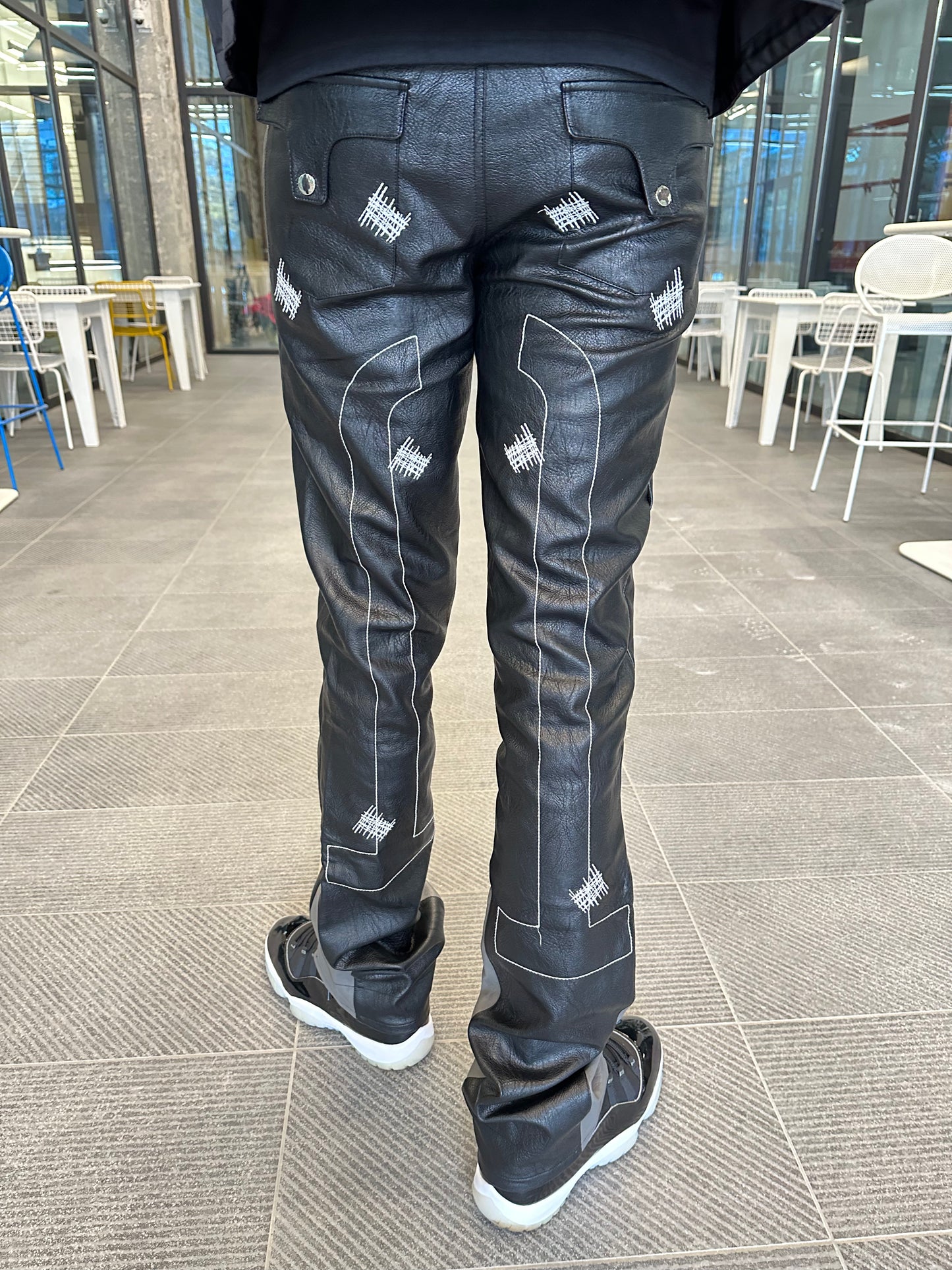 Shadow Black “Sig T” Leather Pants