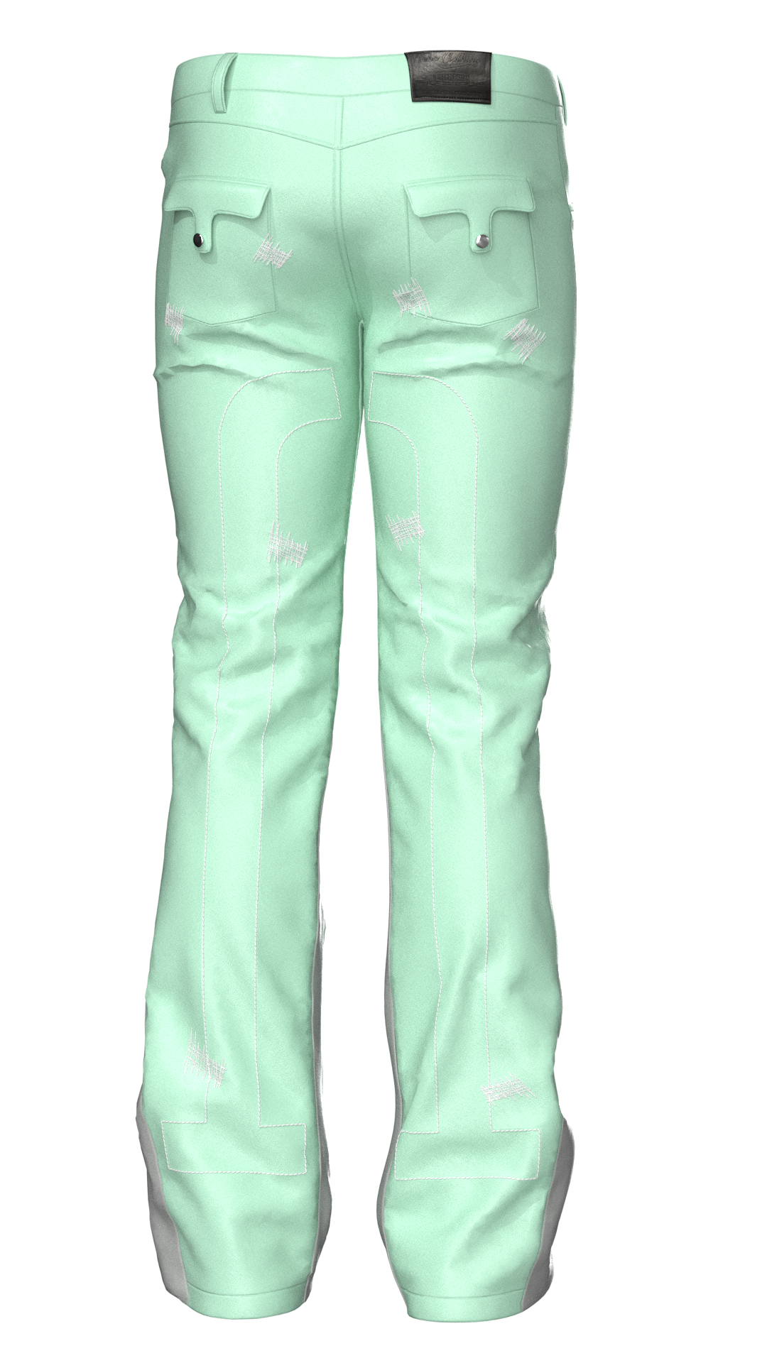 Mint Green “Sig T” Leather Pants