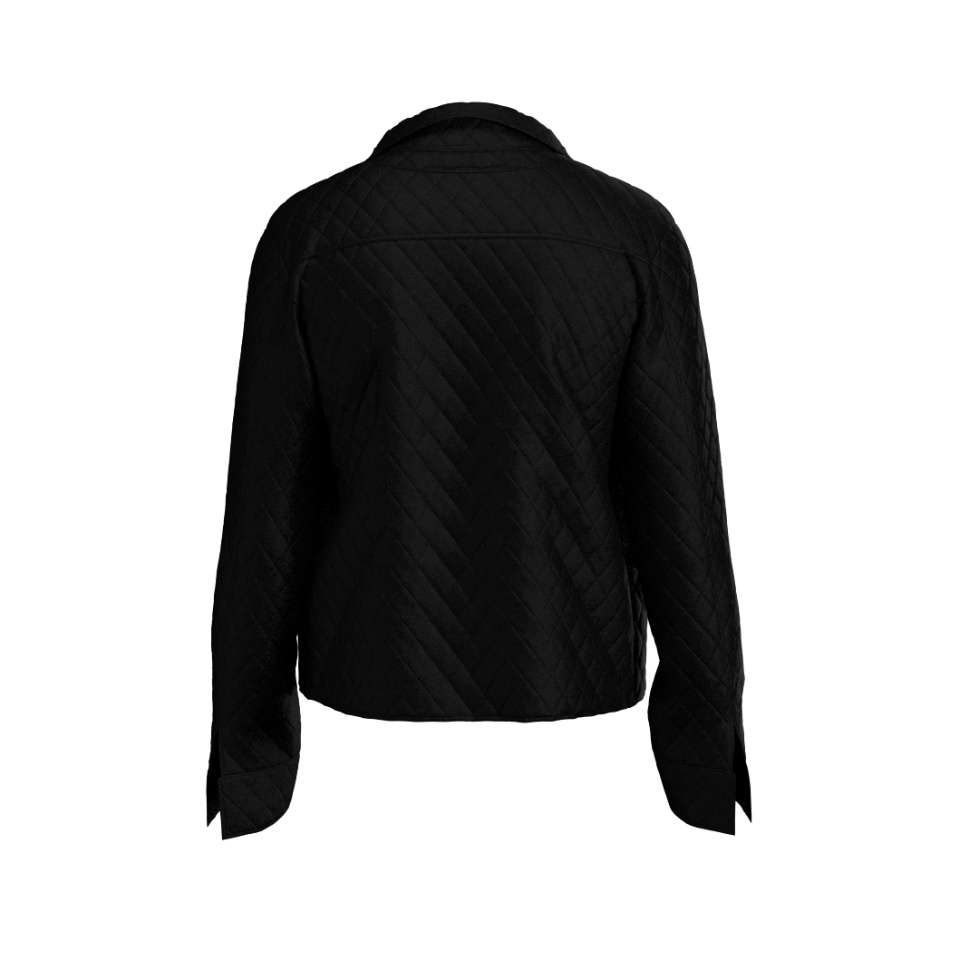 Black “Self Care” Quilted Jacket