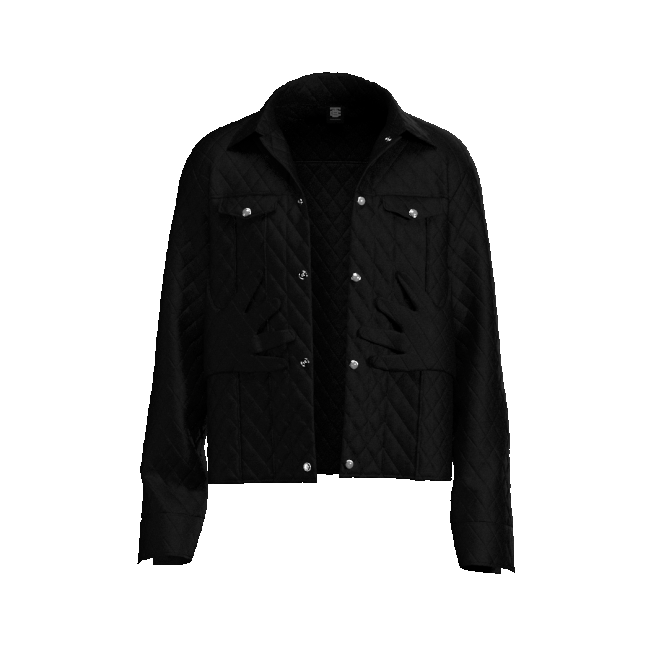 Black “Self Care” Quilted Jacket