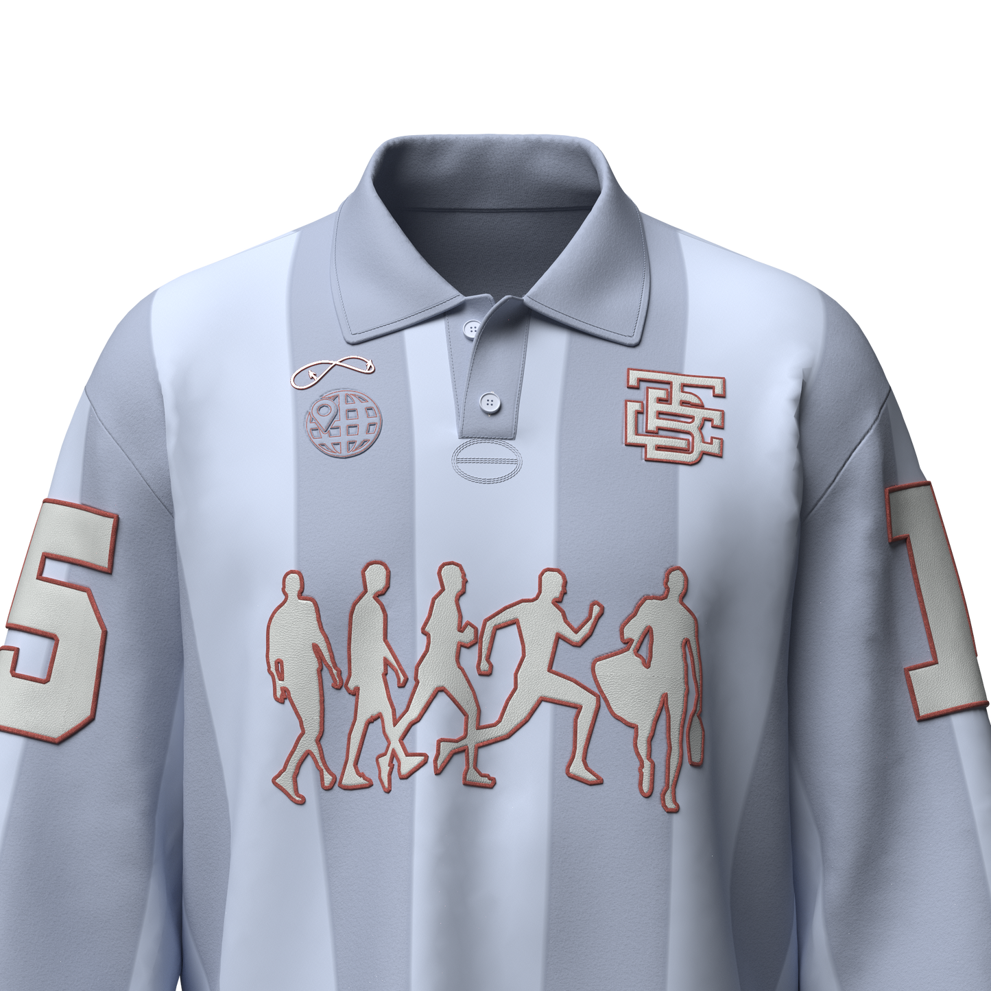 Chain Grey  “ITB” Rugby Polo