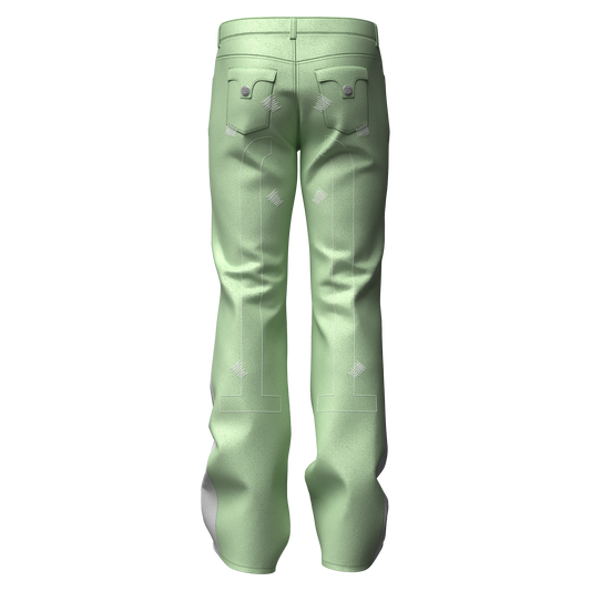 Mint Green “Sig T” Leather Pants