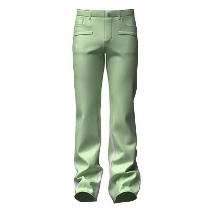 Mint Green “Sig T” Leather Pants