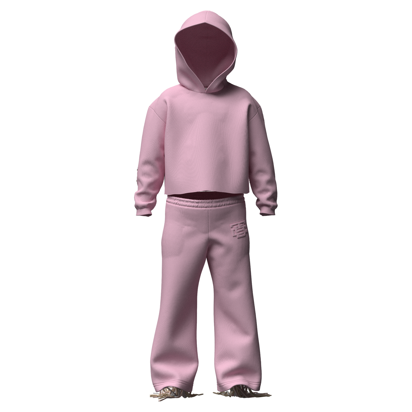 Kids Salmon Pink "Cords" Sweatsuit