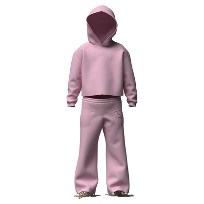 Kids Salmon Pink "Cords" Sweatsuit