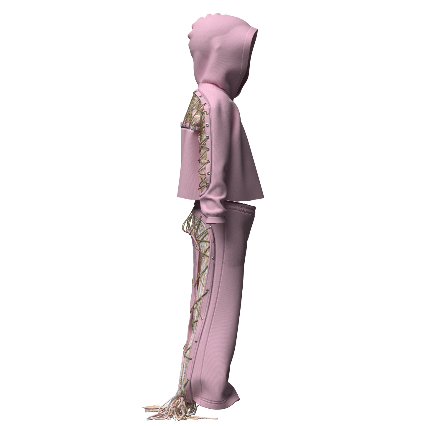 Kids Salmon Pink "Cords" Sweatsuit