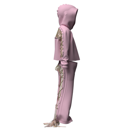 Kids Salmon Pink "Cords" Sweatsuit