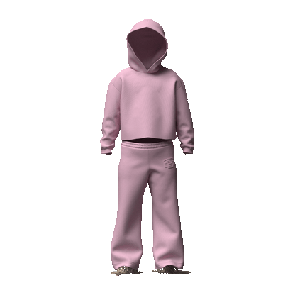 Kids Salmon Pink "Cords" Sweatsuit