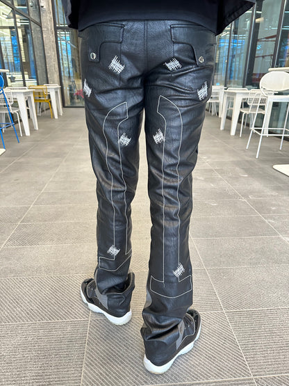 Shadow Black  “Sig T” Leather Pants