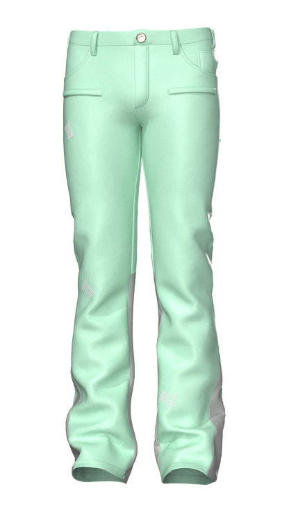 Mint Green “Sig T” Leather Pants