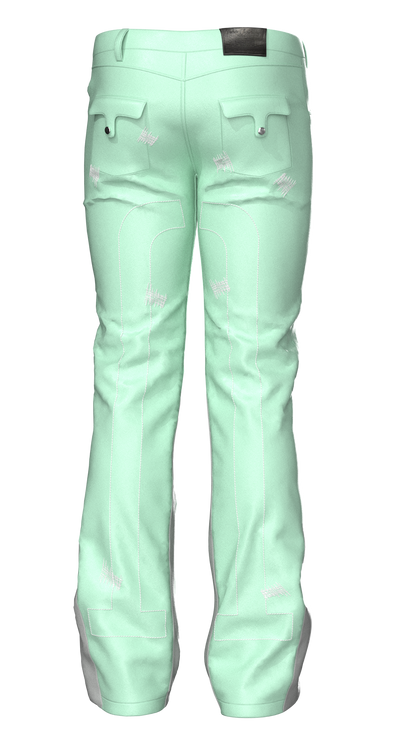 Mint Green “Sig T” Leather Pants