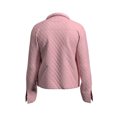 Salmon Pink “Self Care” Quilted Jacket