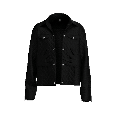Black  “Self Care” Quilted Jacket